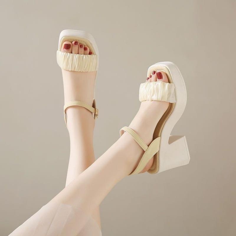 High-heeled Sandals Women's Summer 2025 New Versatile Thick-heeled Mary Jane Fairy Style Fashion Shoes with Skirts