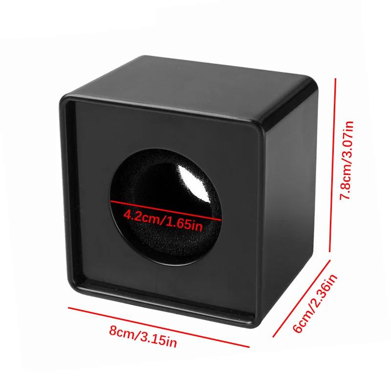 Microphone Flag Station Cube ABS Square Flags Interview Mic Logo Mark TV Station Reporter Microphone Cube Box Foam Cover
