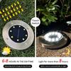 Solar Powered LED Underground Lights Outdoor Waterproof Circular Embedded Garden Lawn Lights Courtyard Lighting Street Lights