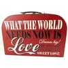 Les Trésors De Lily [L1953] - Set of 2 Wooden Suitcases 'Love Sweet Love' Red Beige