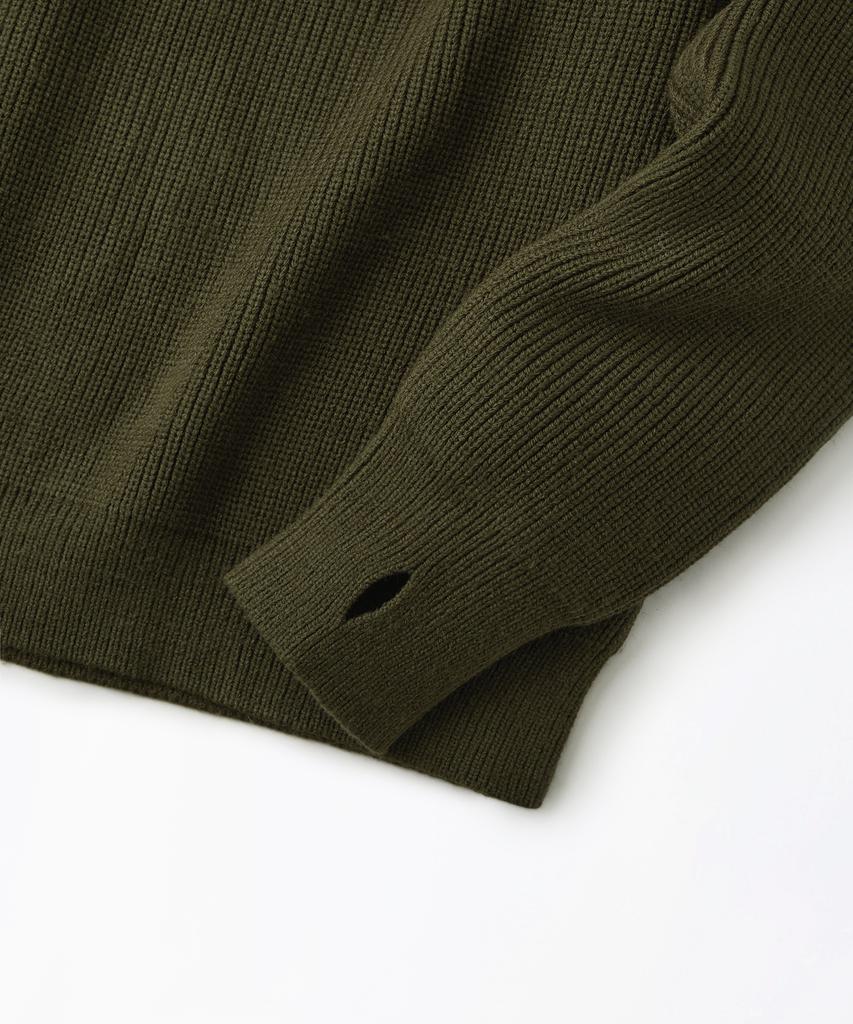 OUTSTANDING Raglan Crew Neck Knit_Olive