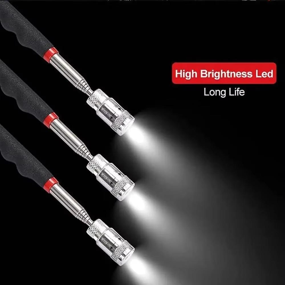 Adjustable Long Pen Telescopic Magnet Stick with LED Light Magnet Grip Magnetic Pick-Up Tools