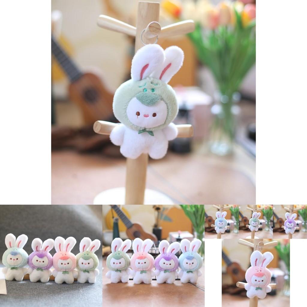 Adorable Plush Bunny Keychain Cute Rabbit Bag Charm Soft Stuffed Animal Doll