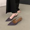 2025 Summer Thin Heel Women Sandals Fashion Pointed Toe Singbacks Shoes Ladies Elegant Stripper Party Sandalias
