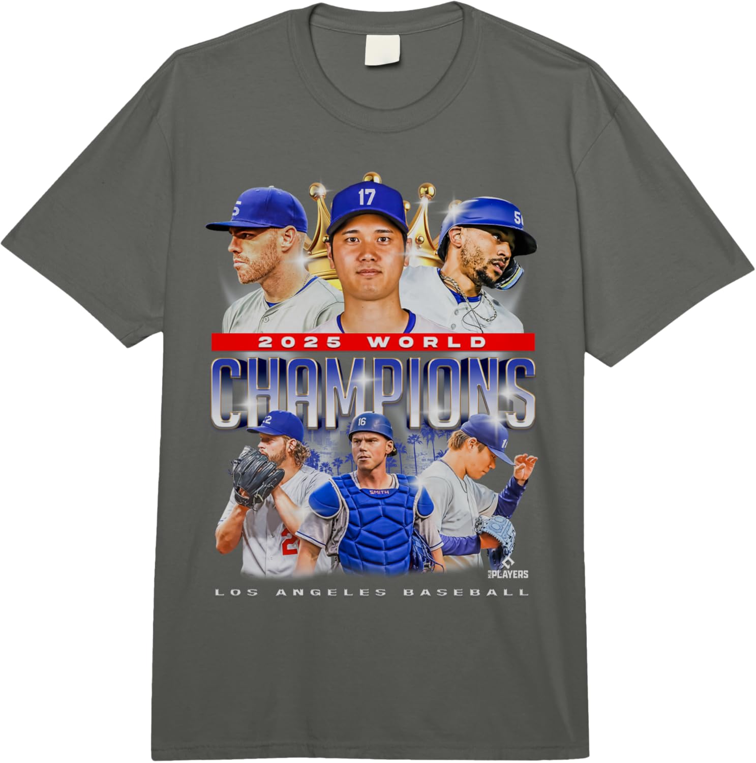 

Hot Selling Dodgers Global T-Shirt Cross-Border Trendy Black Tee with Iconic 2025 World Champions Players Championship Graphic 4XL