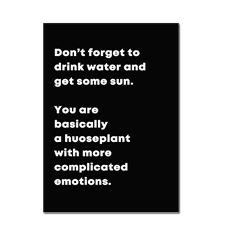 Nordic Style Motivational Quote Text Letters Print Art Canvas Poster for Living Room Decoration Home Wall Decor Picture