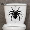 Realistic Spider Pattern Decor Halloween Toilet Cover Sticker, Scary Black Tank Festival Atmosphere Wall Sticker Lid Decal, Self-Adhesive Bathroom for