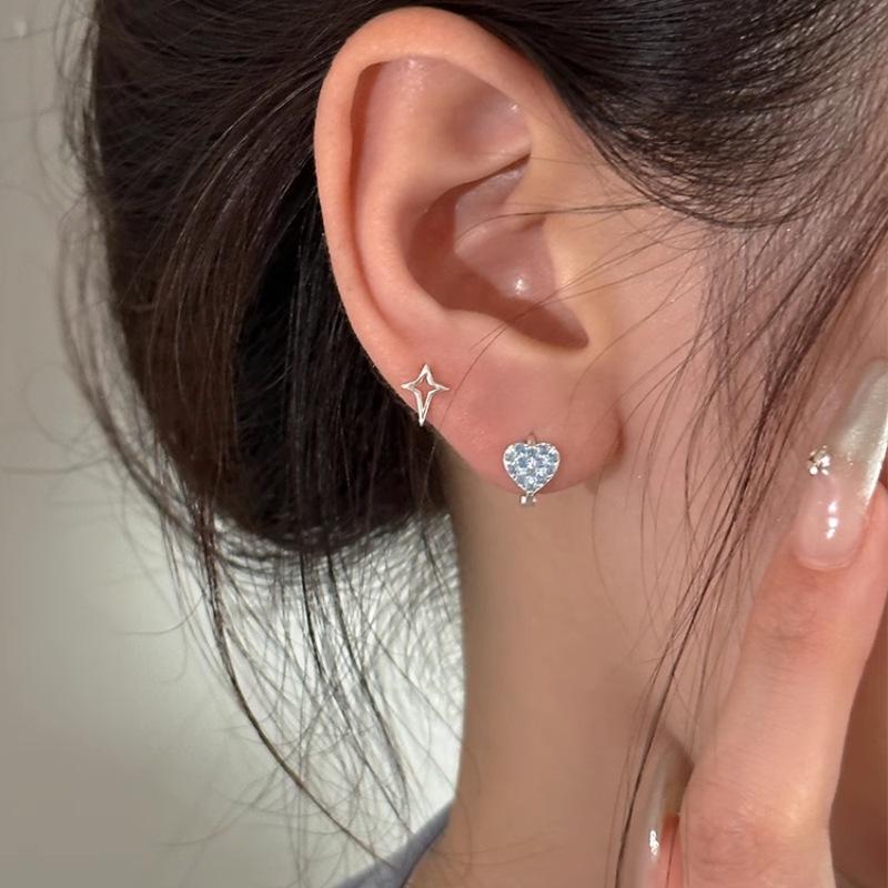 Sweet Heart Elegant Round Zirconia Earrings for Women - Versatile, Creative, and Trendy Accessories