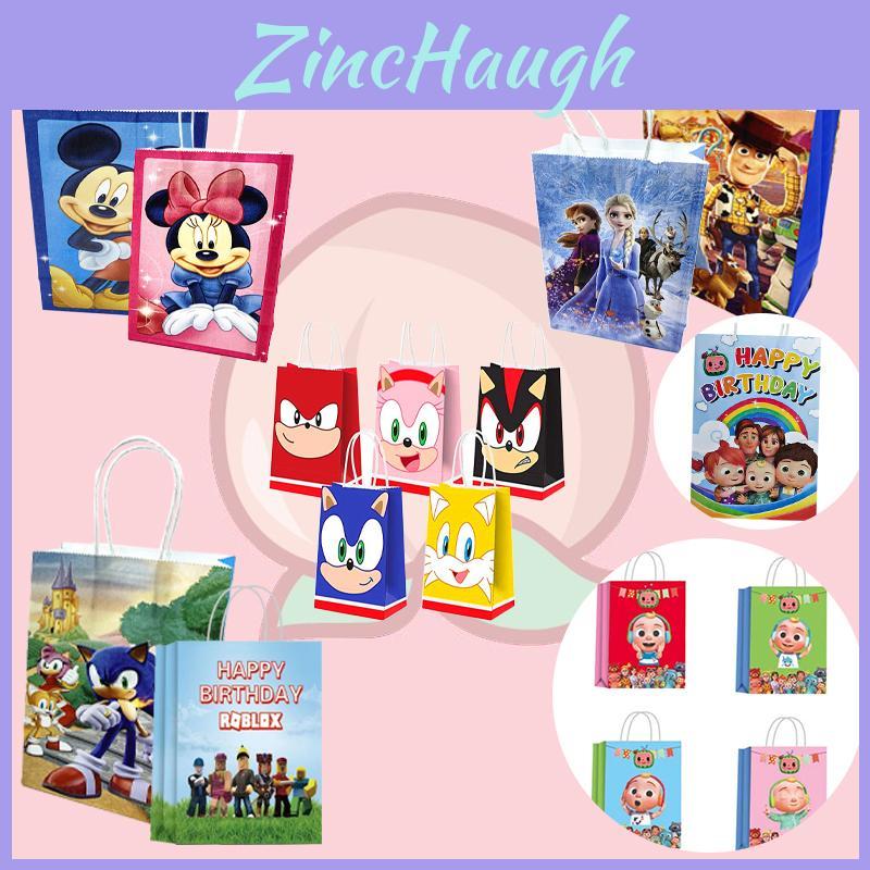 Vibrant Toy Story Portable Paper Bag Disposable Gift Bags For Children's Birthday Parties