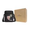 Coach Sullivan 16 Logo Print Patch Design Signature Coated Canvas Shoulder Crossbody Bag Small Men bags Black CAT79-QBA5F