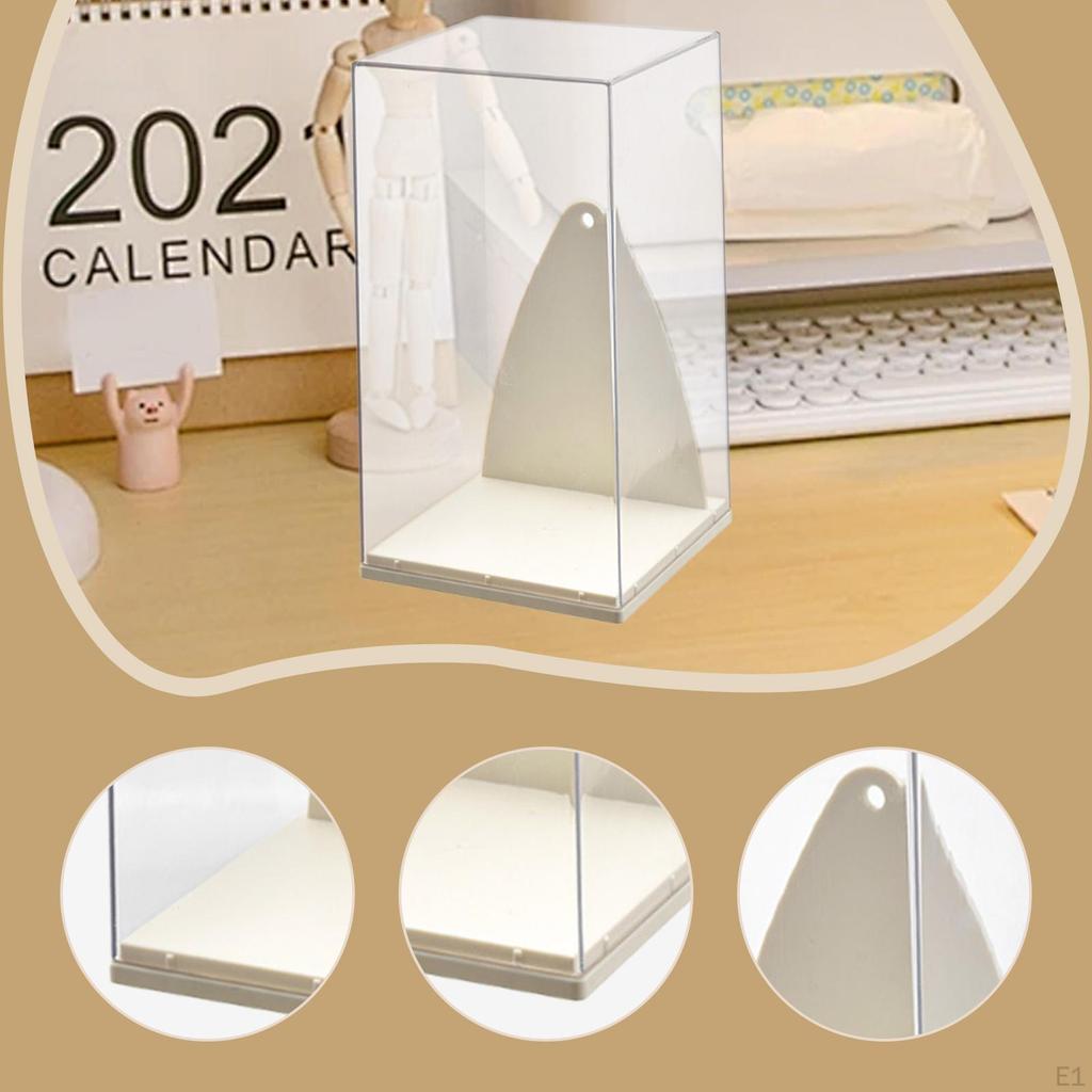 Clear Display Case for Doll Keychains,Storage Box All Round Collectible Toys Stackable