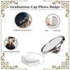 Pack of 4 Graduation Memorial Photo Pendants Tassels Design for Sentimental Keepsakes Easy Photo Change Alloy Jewelry