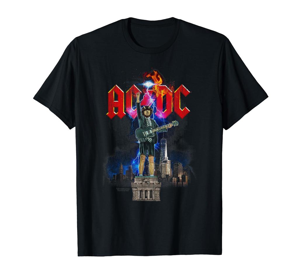 Official AC/DC Angus NYC Lightning Rock Band T-Shirt