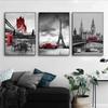 Nordic City Sign Building Landscape Canvas Painting Train Poster In Snow Office Living Room Bedroom Home Decoration Mural No Frame