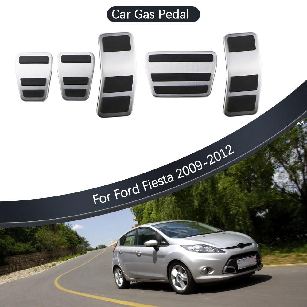 Car Pedals for Ford Fiesta Mk7 2007 2008 2009 2010 2011 2012 Gas Fuel Brake Clutch Pedal Cover Pads Stainless Steel Accessories