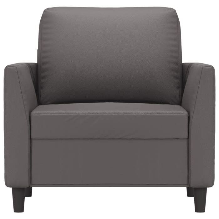 VidaXL Fauteuil, Chaise de Relaxation avec Coussin, Siège avec Accoudoirs et Dossier, Fauteuil TV de Salon, Moderne, Gris 359325