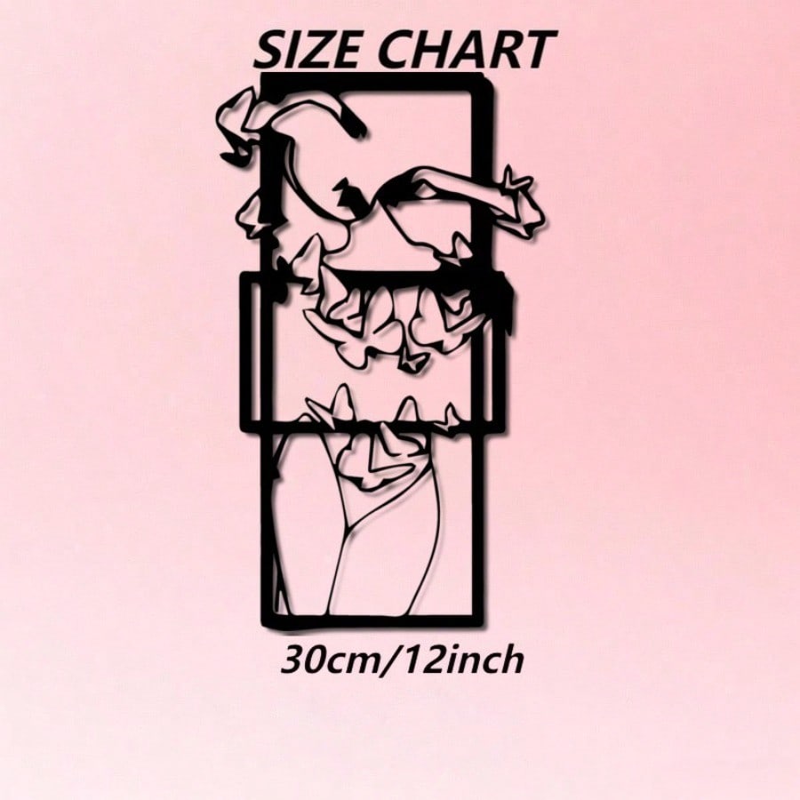 

Modern Abstract Metal Wall Art Iron Decor Vertical Hanging Home Office Gift