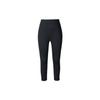 Pantaloni Fitness Solidi a Vita Alta a Sette Ottavi Donna fondo Nero DD0245-010