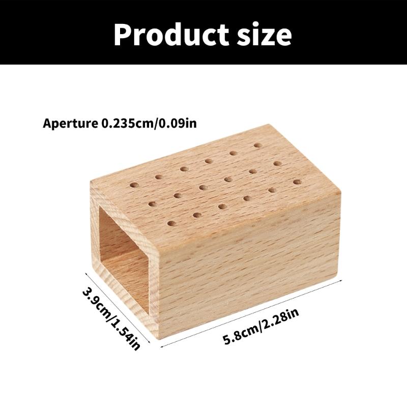 Wooden Nails Drill Grinding Bit Holder Professional Nails Polish Head Storage Display Stand Nails Drill Bits Organizer