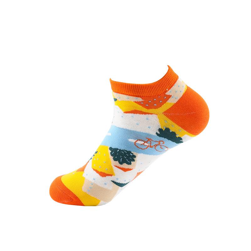 Male Spring Summer New Style Personality Street Hip Hop Sports Low Help Invisible Boat Socks