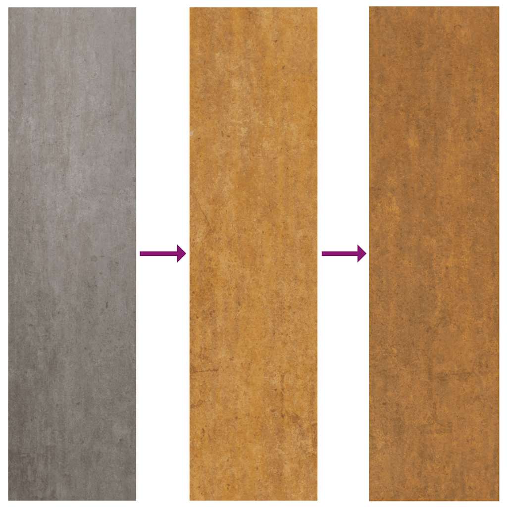 Garden Gate 85 x 100 cm Corten Steel Square Design