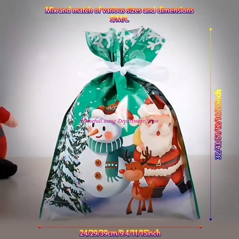  Seasonal Decorations Gift Bags Set Of 30 Ribbon Closure Pouches