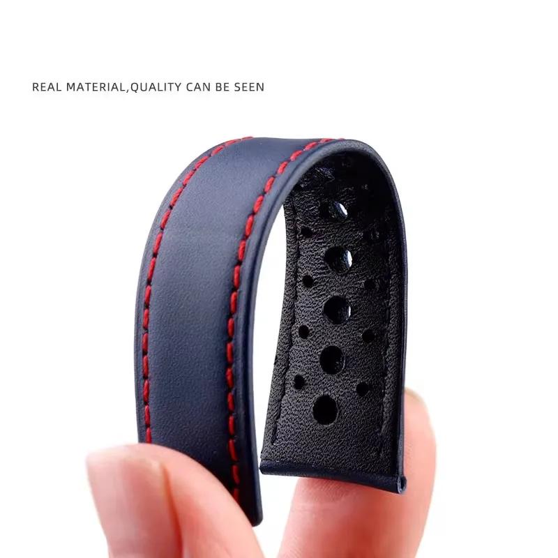 Cinturino per orologio in pelle di vacchetta Per TAG Heuer MONACO CARRERA Sostituzione cinturino CAW211M 211P CAW211R 211T Braccialetto in vera pelle da uomo 22mm
