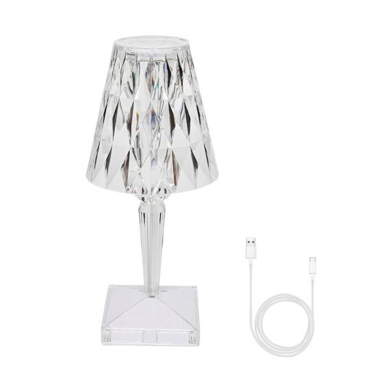 

Настольная лампа Высокая яркость Регулируемая Романтическая Светодиодная Акриловый кристалл Сенсорное управление Атмосферный ночник для дома A