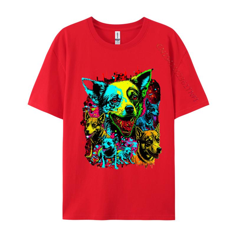 Dog Zombie Tshirt Retro TShirt Designer Printed On Cotton Men T Shirts Youthful Casual Graphic T Shirts