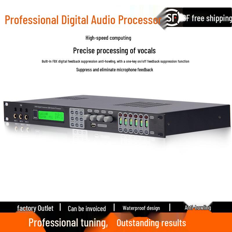 Professional KTV Microphone Feedback Suppressor & Compressor with Frequency Shifter