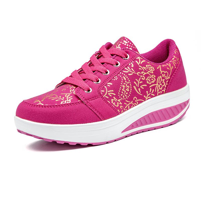 Rocking shoes women's new outdoor casual women's single shoes mesh thick-soled heightening shoes sports women's shoes autumn travel shoes