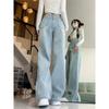 2025 Plus Size Women's High Waist Fleece Lined Straight-Leg Wide Pants: Winter Floor-Length Slim Fit