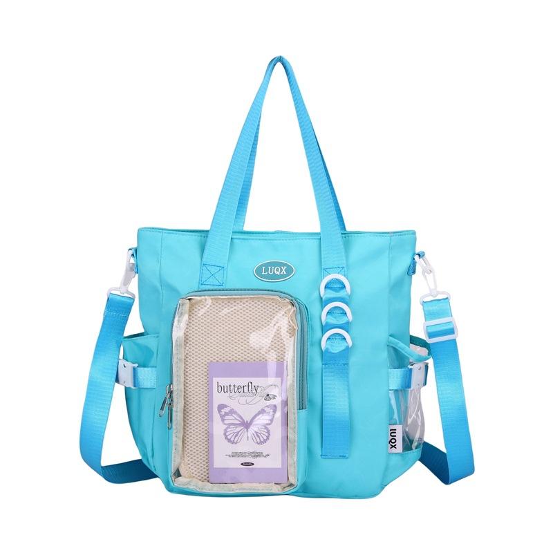 Japanisches Nischen-Design transparente Canvas-Tasche College-Stil modische vielseitige Umhängetasche hoher Wert große Kapazität Messenger-Tasche