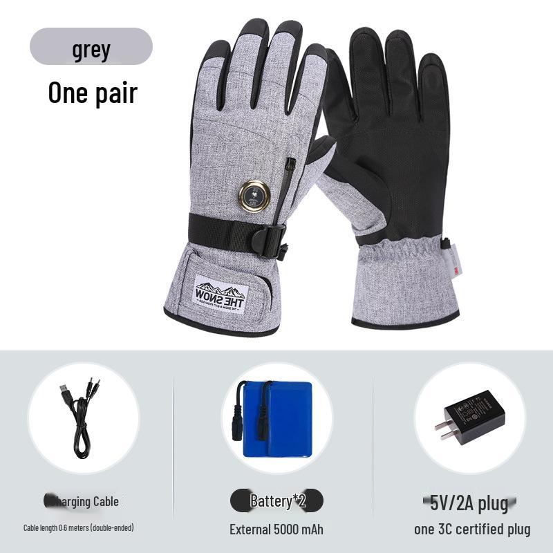 Rechargeable Heated Electric Gloves for Winter Cycling & Motorcycling - Unisex Hand Warmers