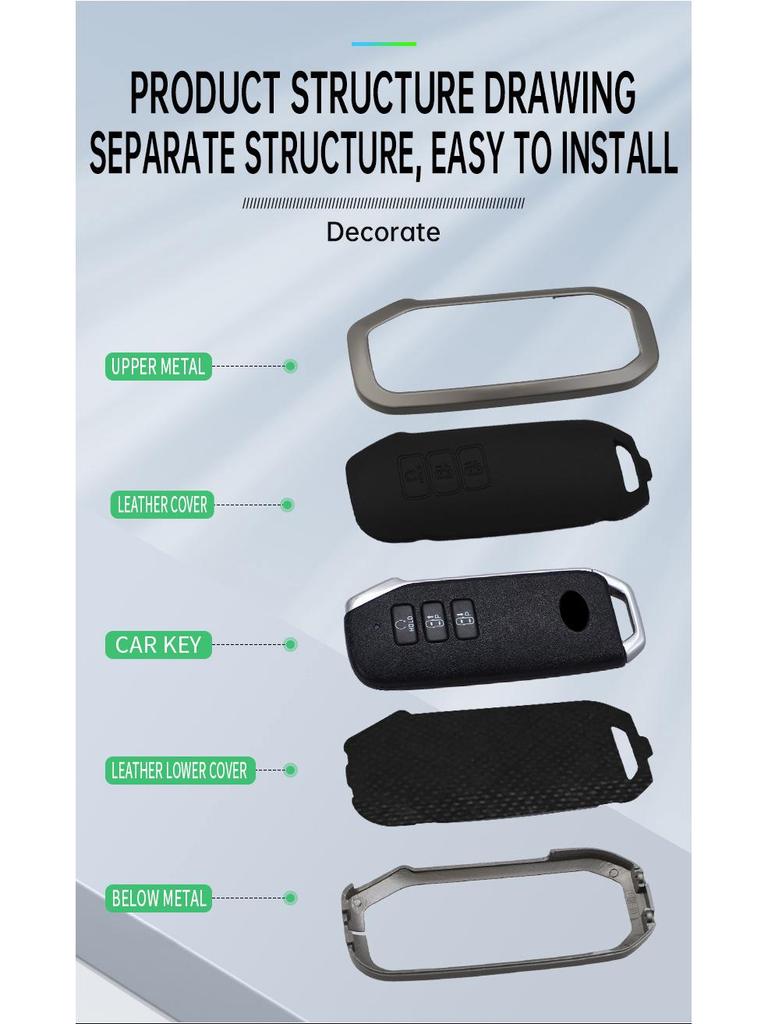 Kia K5/EV6 Key Cover - Metal Anti-drop Protective Shell with Buckle