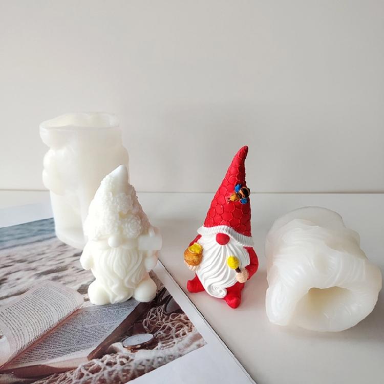 3D Gnome Silicone Mold Cute Dwarf Decorative Crafts Mold for DIY Crafts Scented Candle Soap Making,Home Decors Moulds