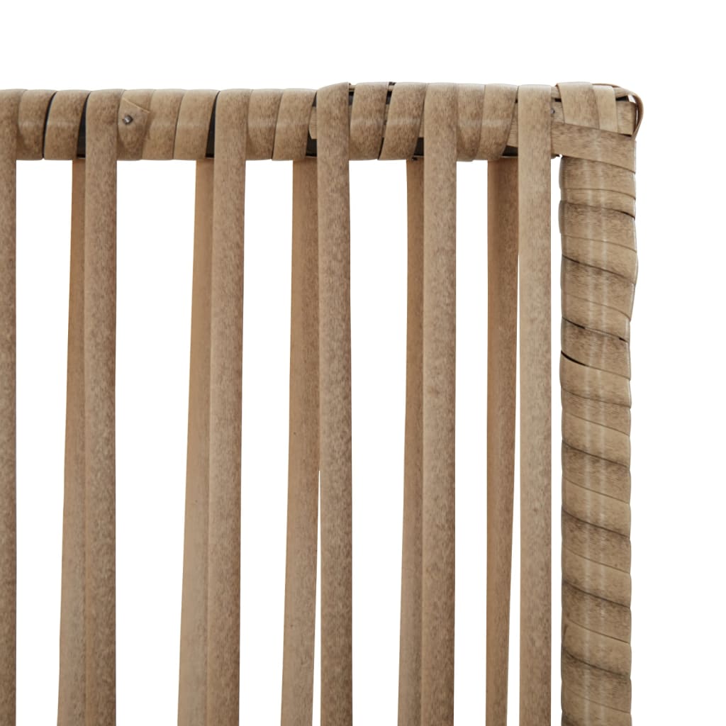 Vidaxl 6-Panel Screen, Beige, Poly Rattan