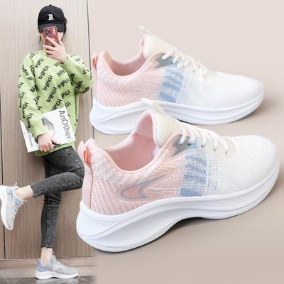 Br128 New Mesh Shoes Women's  Spring/Summer Flying Woven Shoes Leisure Sports Women's Mesh Breathable Sneaker Running Shoes