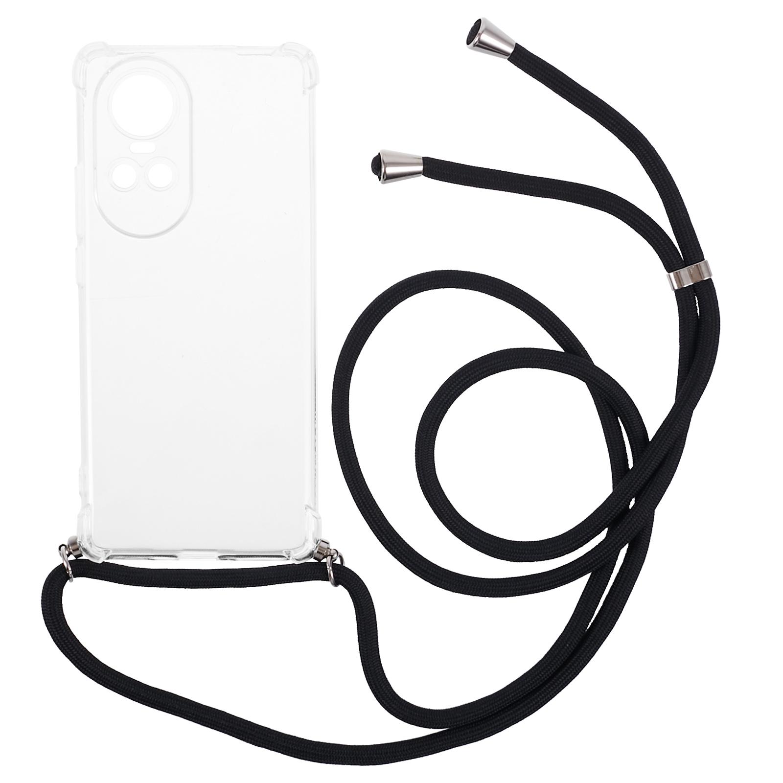 

Для Oppo Reno10 5G (Глобальний)/Reno10 Pro 5G (Глобальний) Протиударний прозорий чохол з ТПУ зі шнурком A