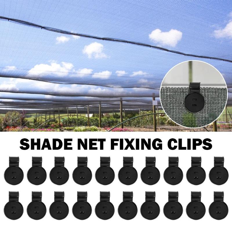 10-200pcs Shade Cloth Plastic Clips Sun Shade Net Clips Greenhouse Fabric Fix Clamps Accessories Grommet Fence Netting Hook