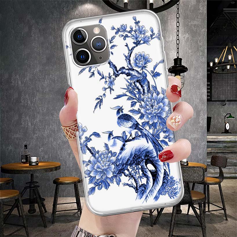 Blue And White Porcelain Soft Phone Case For IPhone 11 17 Air 16E 16 Pro Max 15 + 14 Plus 13 Mini 12 Apple 7 SE 8 Fundas Coque 1