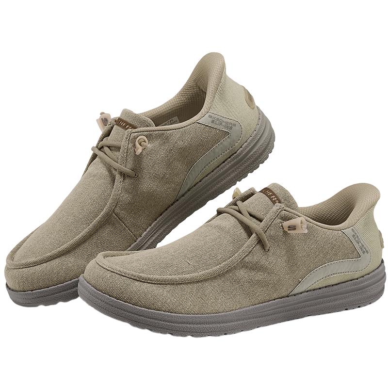 Skechers Men s Casual Slip-On Canvas Shoes 210959 8 серо-коричневый