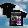 Street Hip Hop Men Women T-shirts Dellafuente Print T-shirt Casual Overszied Y2k Summer Clothes Short Sleeve High Quality Top