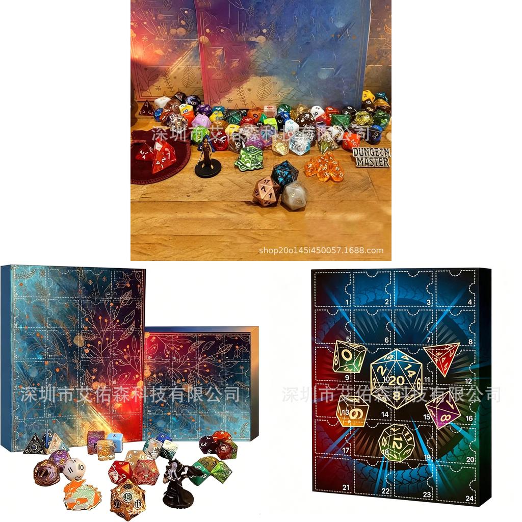 Dungeons And Dragons Dice Vacation Advent Calendar With Mystery Polyhedral Dice For Collectors And Giftgiving