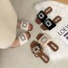 Retro Internet celebrity fairy wind word with fluffy slippers women wear 2025 autumn and winter new flat slippers