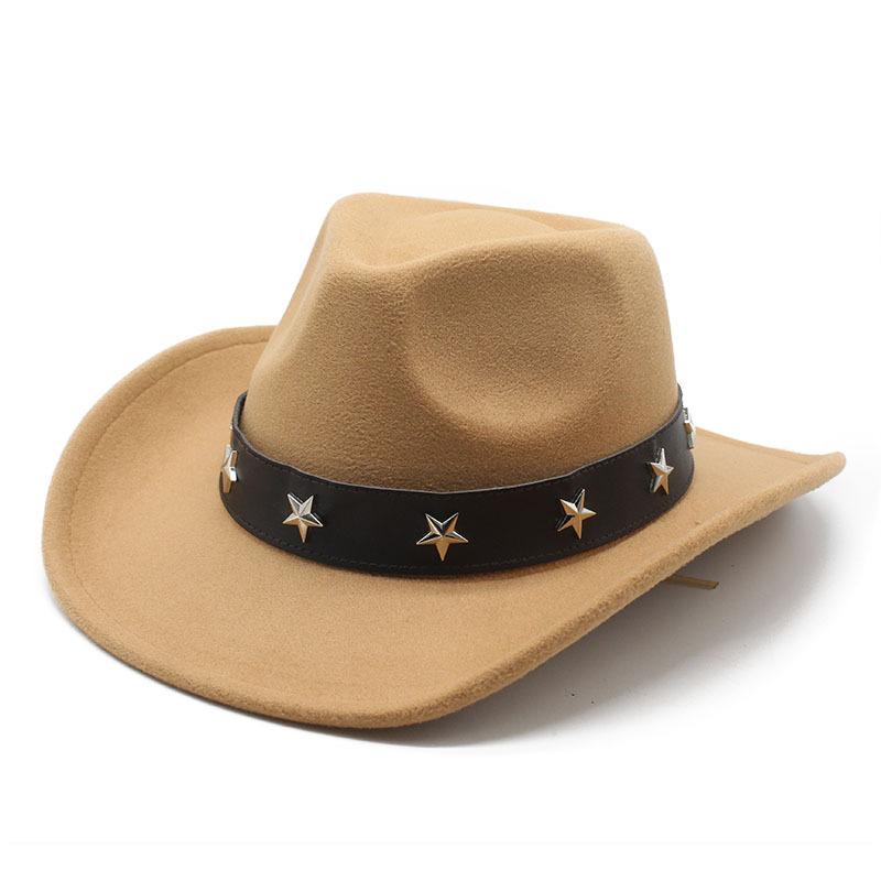 Minority Woolen Hat Men And Women Couple Hat Woolen Western Cowboy Top Hat Tide