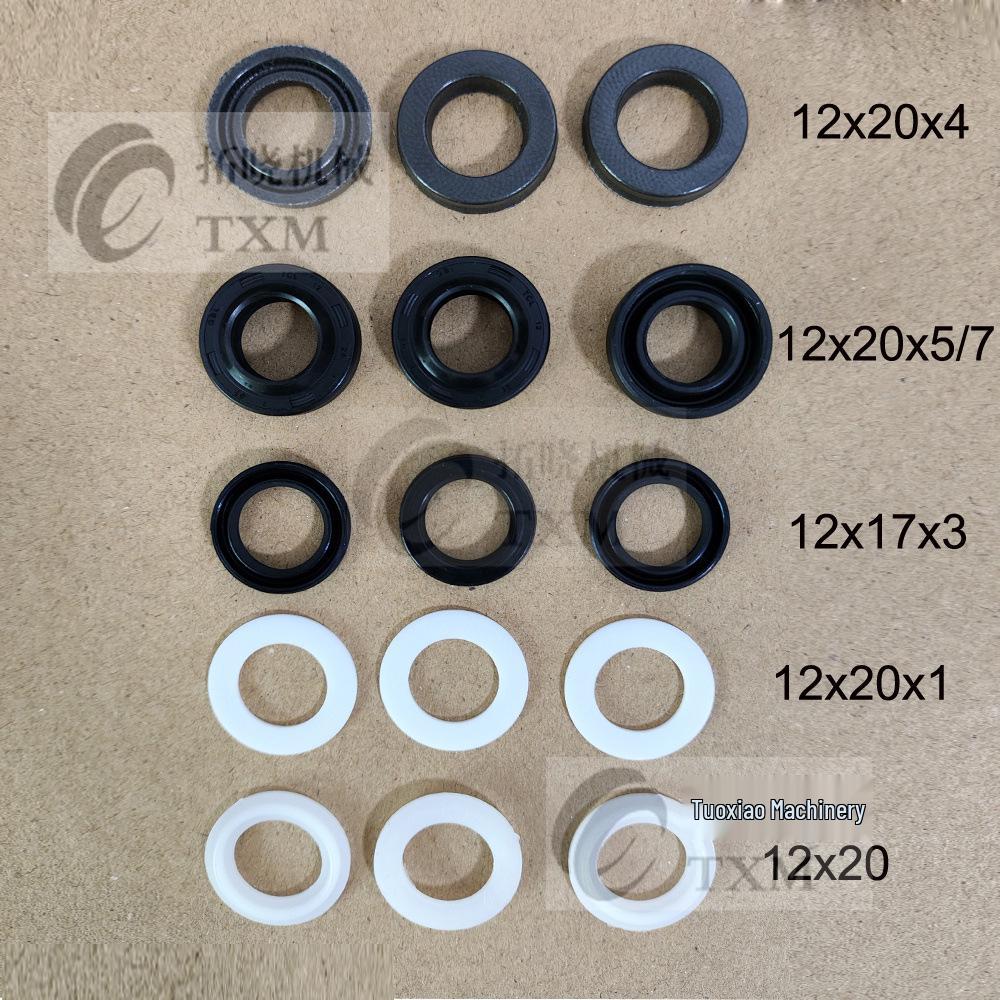 Kit di sigillatura e riparazione per idropulitrice ad altissima pressione: Testa Pompa, Morsetto, Panno, Stantuffo in Gomma e Paraolio
