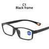 TR90 Ultra-Light Reading Glasses Clear HD Lens for Presbyopia Diopter +1.0 to 4.0 for Women Men