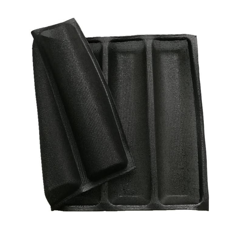 5 Cavity French Bread Roll Pan Nonstick Tray Foldable Soft Compact Storage for Kitchen Bakery Home Use