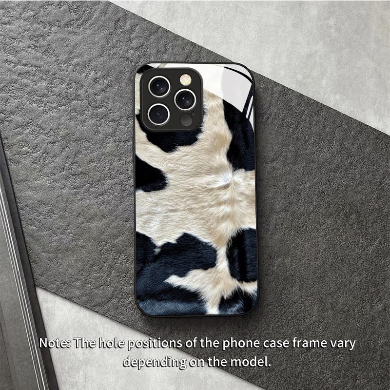 

Креативный чехол для телефона с текстурой коровы, новый, подходит для iPhone 17 16 15 14 13 12 11 Pro/Max/Plus, противоударный и защищающий от падений For iPhone 11PROMAX